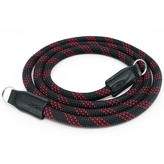 Black & Red Nylon Rope Camera Strap with Ring Connection by Cam-in - 125cm