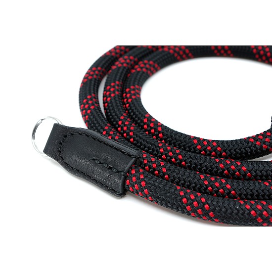 Black & Red Nylon Rope Camera Strap with Ring Connection by Cam-in - 95cm