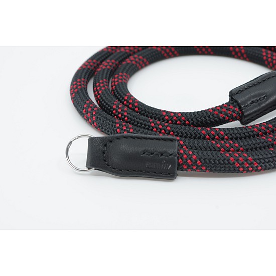 Black & Red Nylon Rope Camera Strap with Ring Connection by Cam-in - 125cm