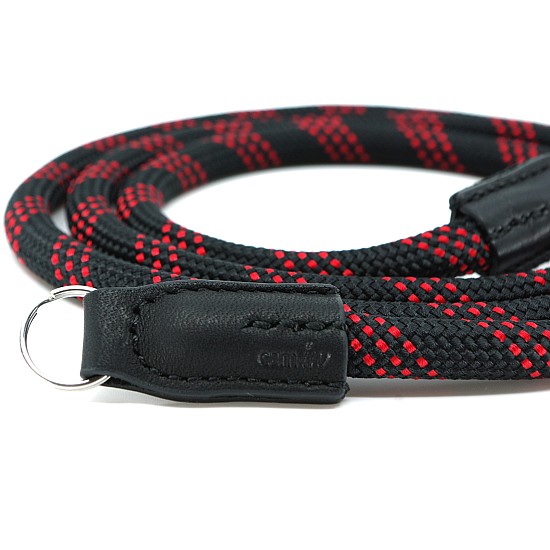 Black & Red Nylon Rope Camera Strap with Ring Connection by Cam-in - 125cm