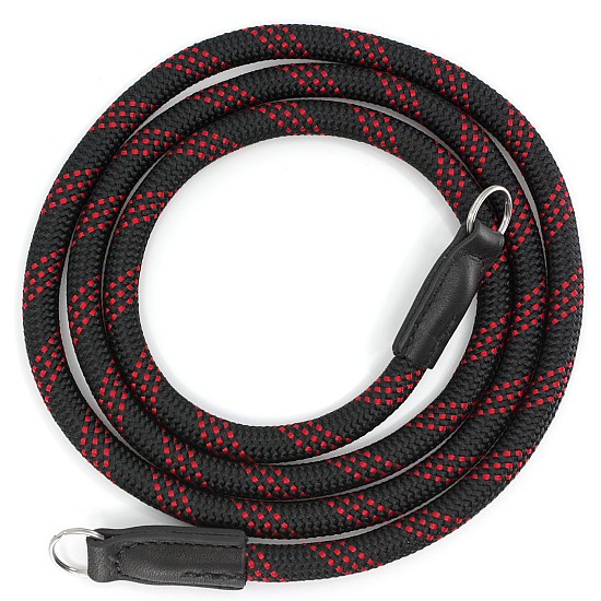 Black & Red Nylon Rope Camera Strap with Ring Connection by Cam-in - 125cm