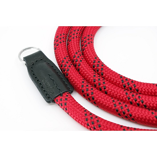 Red & Black Nylon Rope Camera Strap with Ring Connection by Cam-in - 125cm (Customer Return)