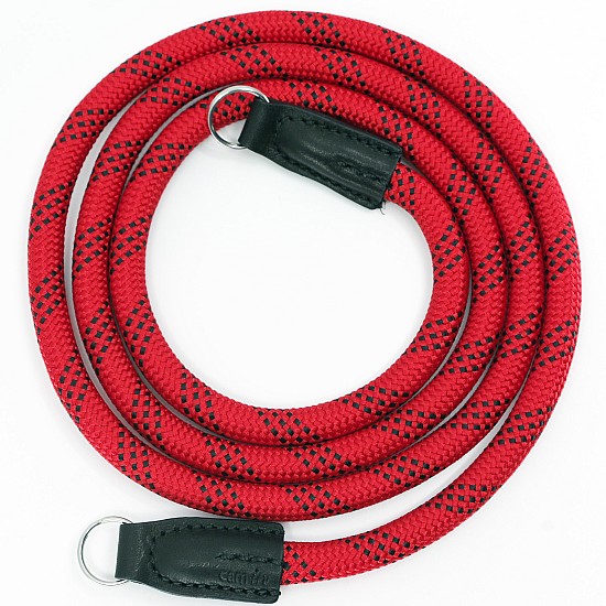 Red & Black Nylon Rope Camera Strap with Ring Connection by Cam-in - 95cm