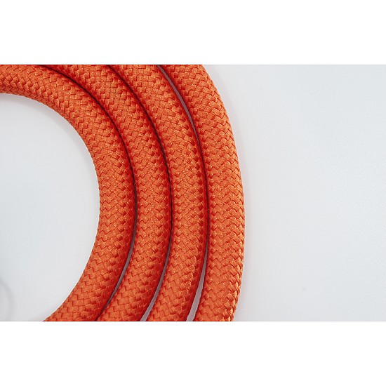 Orange Nylon Rope Camera Neck Strap with Red Leather Ring
