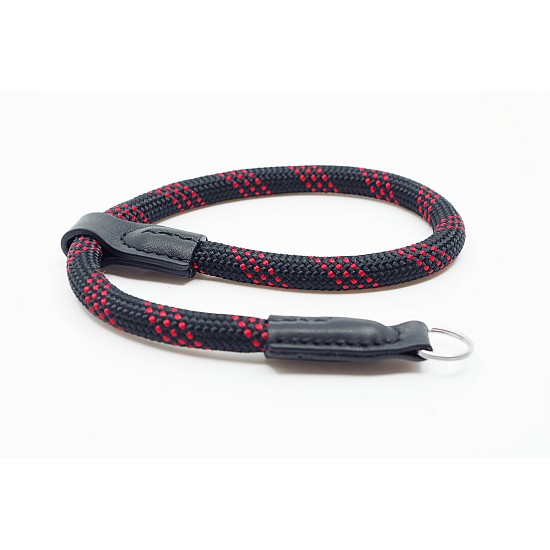 Black & Red Nylon Rope Camera Wrist Strap with Ring Connection by Cam-in