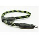 Black & Bright Green Nylon Rope Camera Wrist Strap with Ring Connection by Cam-in