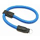 Blue Nylon Rope Camera Wrist Strap with Ring Connection by Cam-in