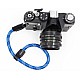 Blue & White Nylon Rope Adjustable Camera Wrist Strap with Ring Connection by Cam-in