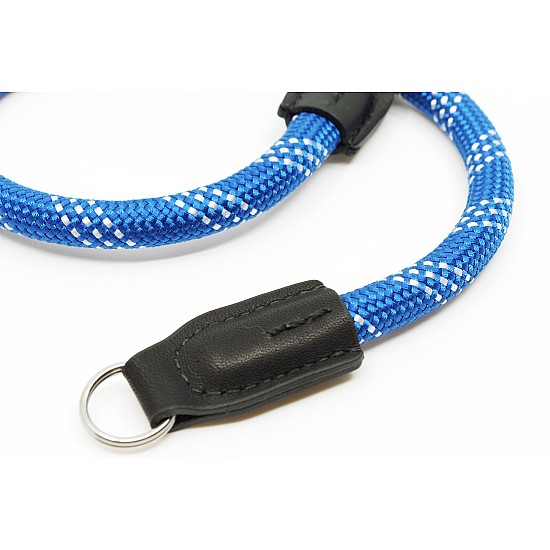 Blue & White Nylon Rope Adjustable Camera Wrist Strap with Ring Connection by Cam-in