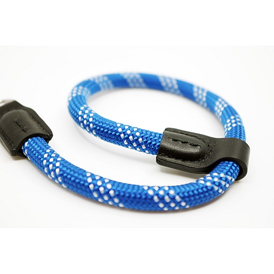 Blue & White Nylon Rope Adjustable Camera Wrist Strap with Ring Connection by Cam-in