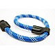 Blue & White Nylon Rope Adjustable Camera Wrist Strap with Ring Connection by Cam-in