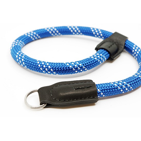 Blue & White Nylon Rope Adjustable Camera Wrist Strap with Ring Connection by Cam-in