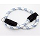 White & Blue Nylon Rope Adjustable Camera Wrist Strap with Ring Connection by Cam-in