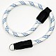 White & Blue Nylon Rope Adjustable Camera Wrist Strap with Ring Connection by Cam-in