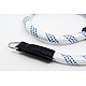 White & Blue Nylon Rope Adjustable Camera Wrist Strap with Ring Connection by Cam-in