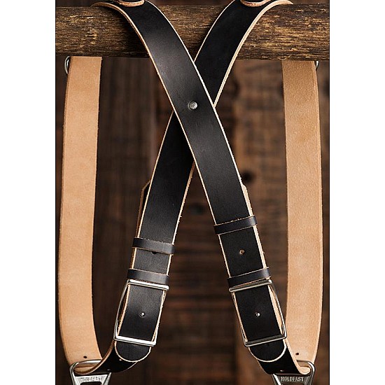 Black Bridle Leather HoldFast MoneyMaker Dual Camera Harness