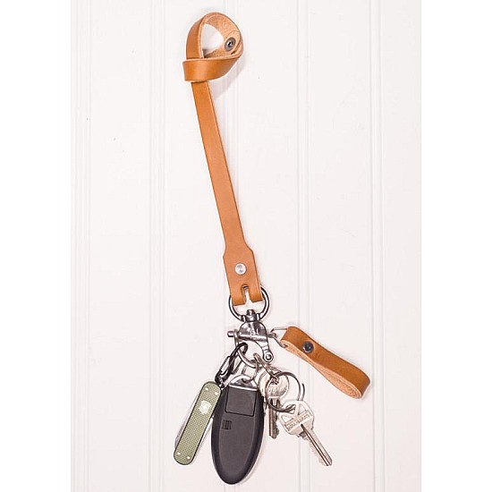 Tan Bridle Leather Safety Lanyard by HoldFast