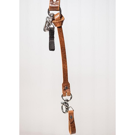 Tan Water Buffalo Leather Safety Lanyard by HoldFast