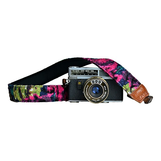 Artistic Floral - Neoprene backed DSLR camera strap by iMo