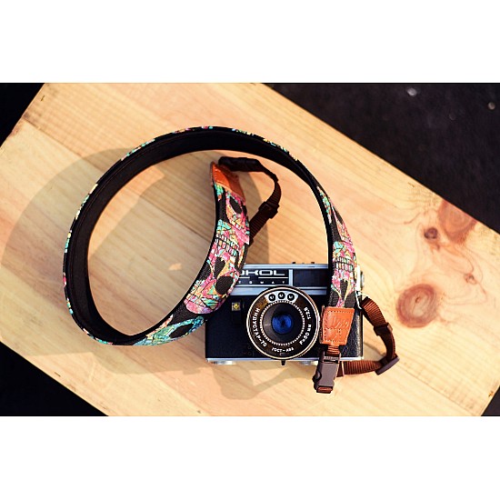 Funky Skull - Neoprene backed DSLR camera strap by iMo