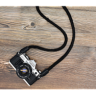 Woodland Camo Paracord Camera Strap - 102cm