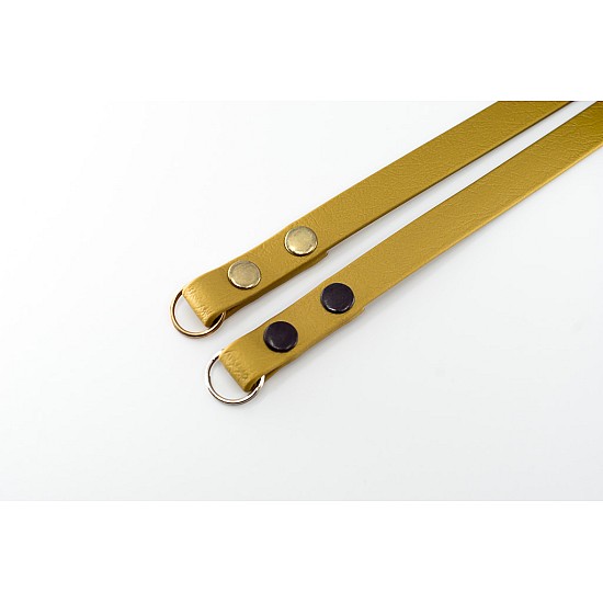 Gold Vegan Leather Camera Strap - Lug Mount