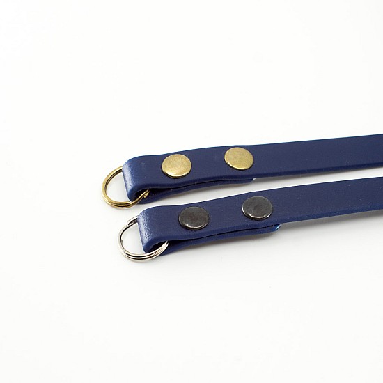 Navy Blue Vegan Leather Camera Strap - Lug Mount