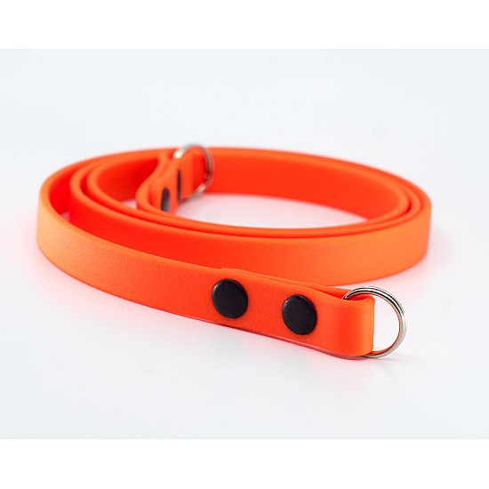 Orange Vegan Leather Camera Strap - Lug Mount