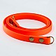 Orange Vegan Leather Camera Strap - Lug Mount