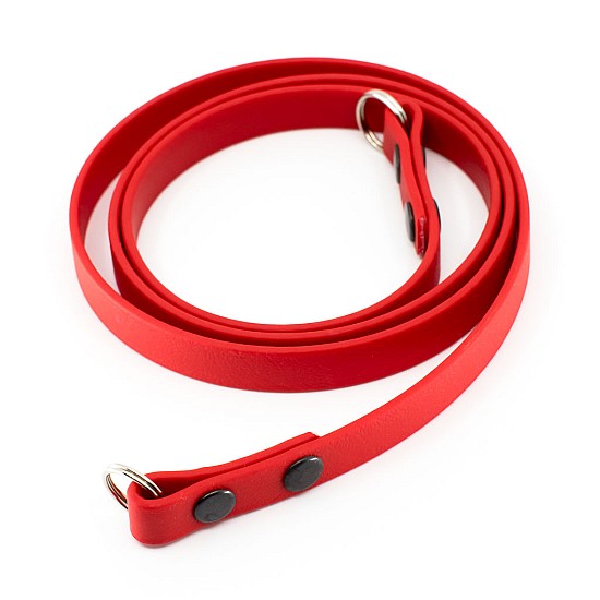 Red Vegan Leather Camera Strap - Lug Mount