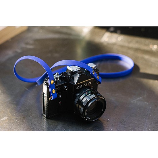 Royal Blue Vegan Leather Camera Strap - Lug Mount