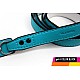 Turquoise & White Vegan Leather "Petit Colour" camera strap by Vlashor