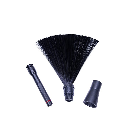 Fanned Out Black Fibre Optic Brush - Light Painting Brushes