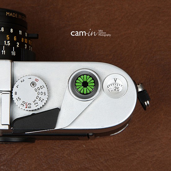 Green Flower 11mm Soft Shutter Release Button by Cam-in