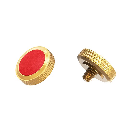 Copper & Red Leather Shutter Release Button by JJC