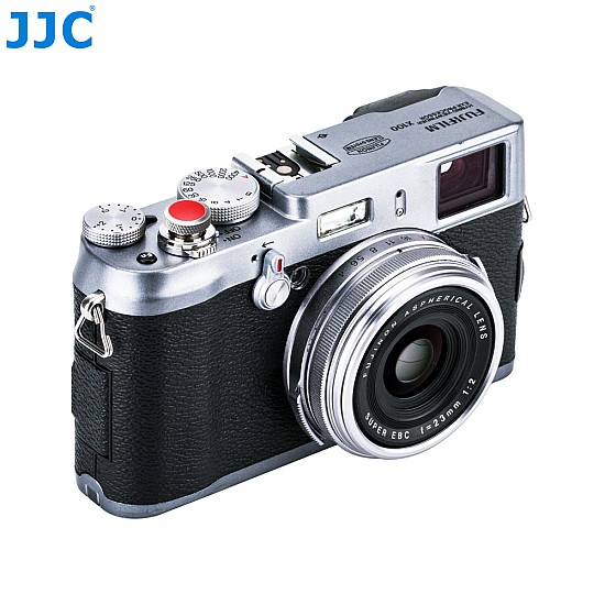 Grey & Red Shutter Release Button by JJC