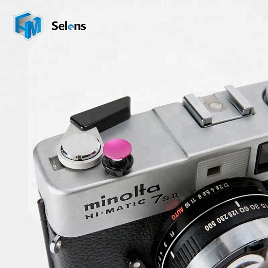 Pink Concave 9mm Shutter Release Button by Selens